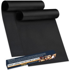 Meegoo Oven Liners for Bottom of Oven, 2 Pack Large Thick Heavy Duty Non-Stick