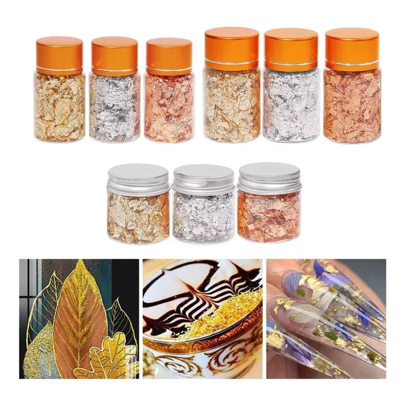 KFMX 3 Botellas De Papel De Aluminio Dorado Copos De