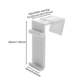 Pack of 6 Clamp Holders for Roller Blind, Replacement Parts Roller Blind Clamp Support, No Drilling, Roller Blind Brackets for Clamping and Gluing for PVC Wooden Windows, Door Sash Side Pull Blind,