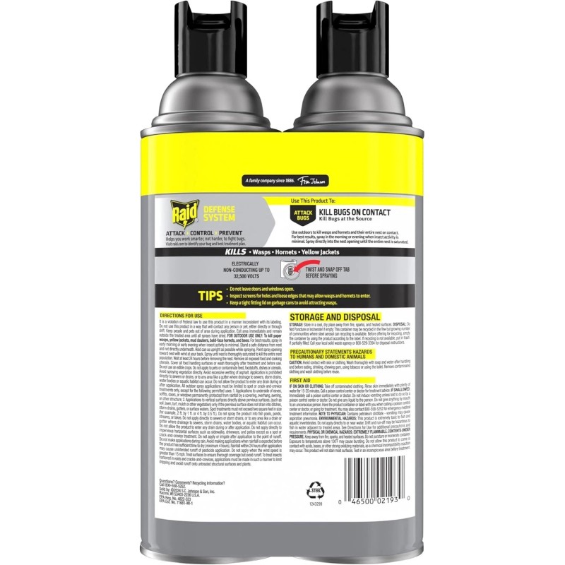 Raid Wasp & Hornet Killer Spray, Bug Killer Kills best