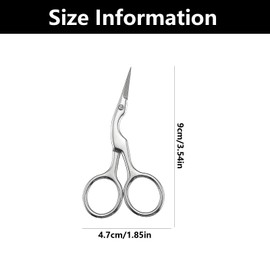 Eyebrow Scissors for Women, Shaping Scissors, for Trimming Eyebrows, Nose, Mustache, Eyelashes, Ear Hairs, Nails and Cuticles(Silver)