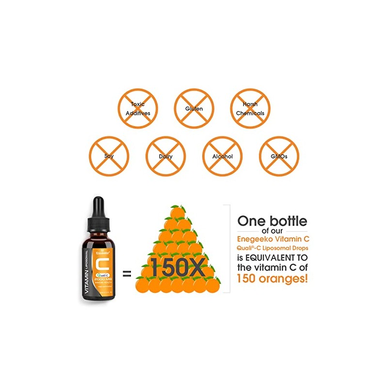 Liposomal Vitamin C Liquid 2000mg – High Absorption Vegan Formula