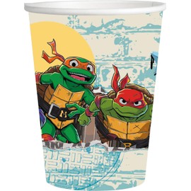 BeenSmile, Ninja Turtles Cups, Children's Cups, Children's Birthday Decoration, Party Supplies, 8 Units, 250 Ml