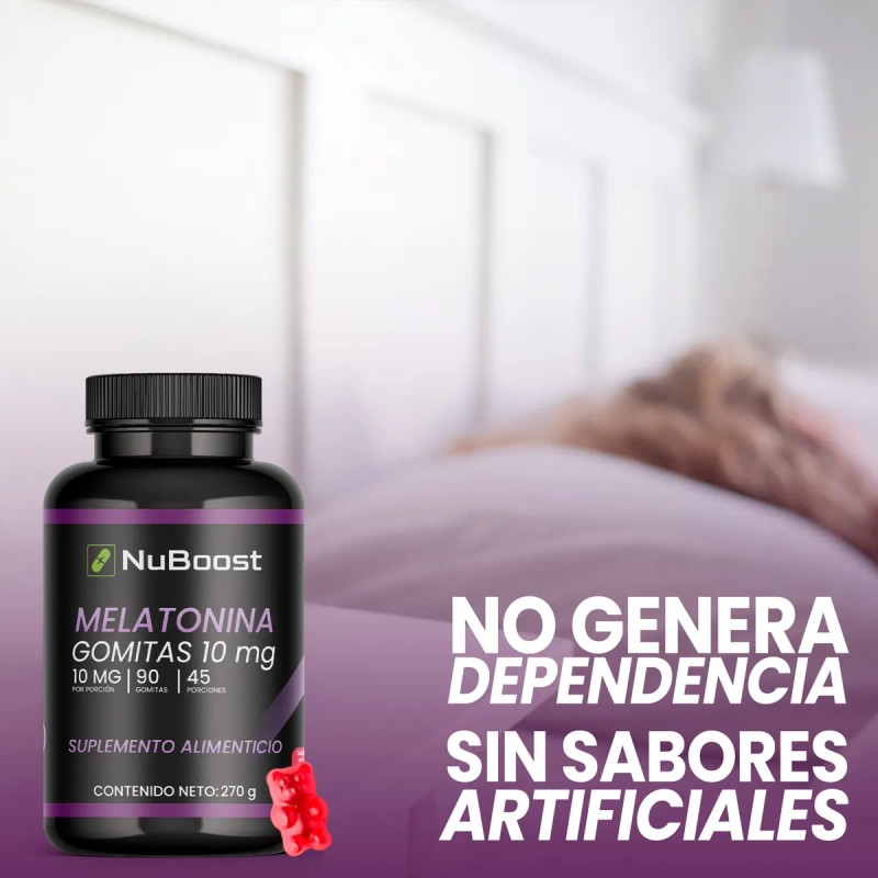 Melatonina Nuboost Descanso & Relajación 90 Gomitas 10mg