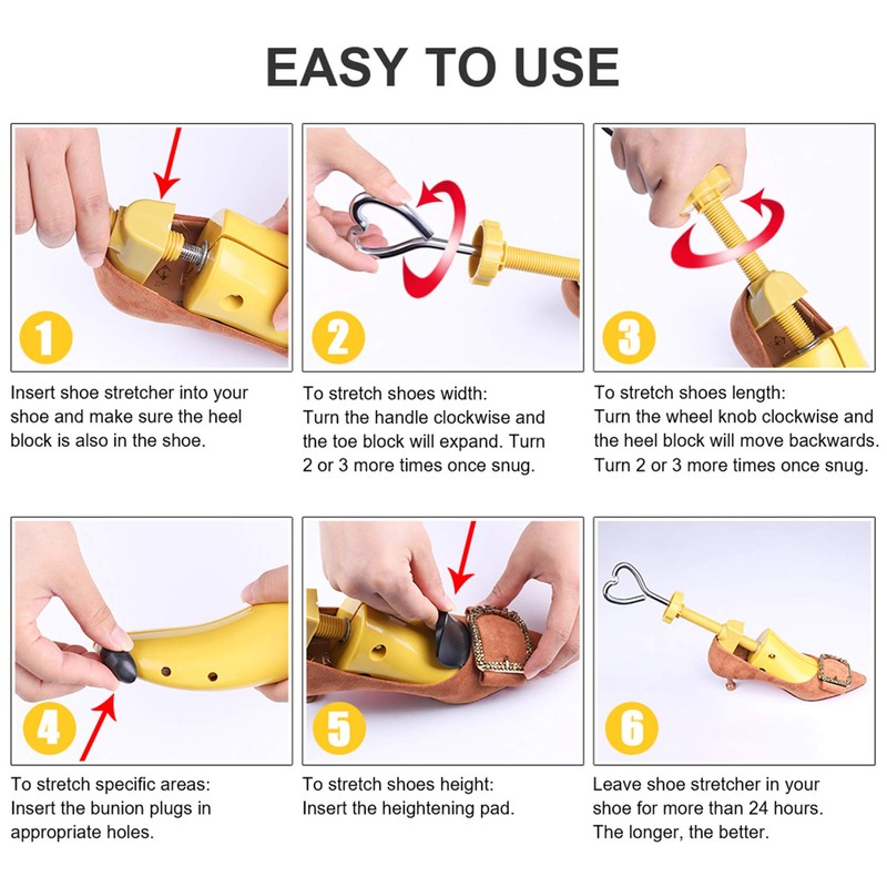cyrico Shoe Stretcher Women 4-way Shoe Expander Widener Shoe Tree