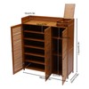 ZGEXING 7 Tier Bamboo Shoe Rack, Brown Shoe Storage Cabinet,