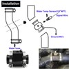 BYYOUIV Temperature Gauge Radiator Sensor Adapter with Hose Clamps for