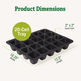 Gardener's Supply Company Natural Rubber 20 Cell Seed Starting Tray | Flexible Material Maintains Moisture and Easily Pops Out Transplants | Germination Tray for Successful Seed