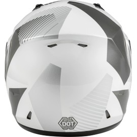 GMAX MD-04S Reserve, Lightweight Modular Helmet for Snow & Motor Sports, Comfortable Full-Face Protection (White/Silver)