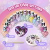 Set de Esmaltes Kuromi con 15 Piezas, Gemas y Lima