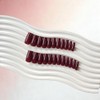 SXVME Uñas postizas cuadradas largas en rojo burdeos con pegamento