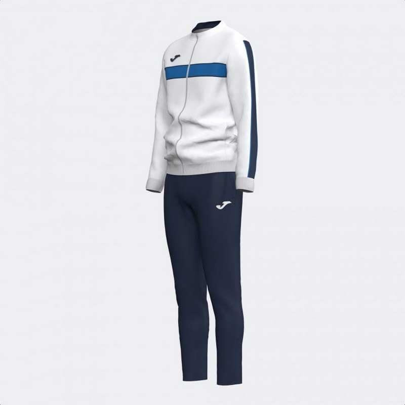 Joma Men's Victory Tracksuit, White/Navy, XL, White/navy blue
