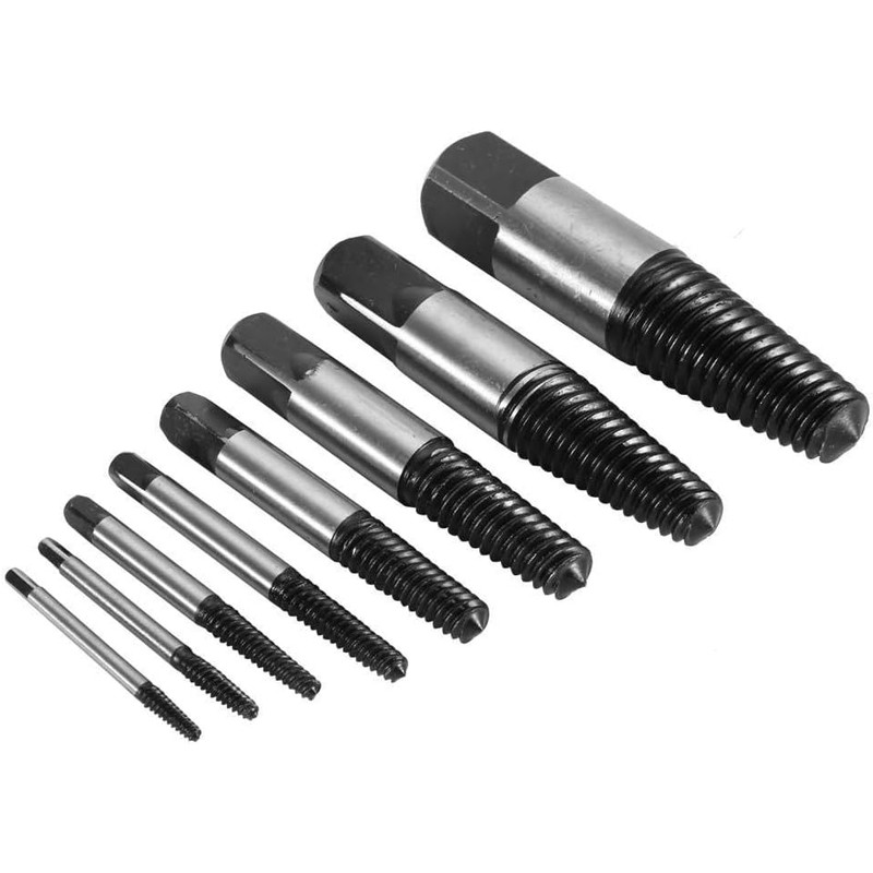 Easy Out Screw Bolt Extractor Set,Tools 8 Pcs,Broken Bolt,Damaged Screw,Water