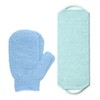 Body Exfoliating Gloves Back Scrubber Set, Exfoliating Shower Towel Body