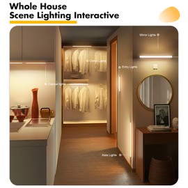 Under Cabinet Lighting Plug in - 3 Pcs 12 Inch Under Cabinet Lights, 5 Color Temperatures Closet Lights for Kitchen, Dimmable Under Counter Lights for Cupboard, Shelf, Workbench, Desk, Bookcase