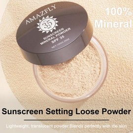 Mineral Setting Powder, SPF 35, Talc-Free Lightweight Loose Powder for a Smooth & Matte Finish - Oil Free, Skin-improving Mineral Blurring Finishing Powder (#02 Fair Setting Makeup)