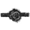 Black Flapper Headband with Rose Boa (Pack of 1) -