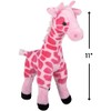 Rhode Island Novelty Pink Giraffe Plush | 11 Inches Long