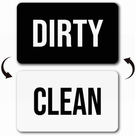 Dishwasher Magnet Clean Dirty Sign, Double-Sided Dirty Clean Magnet for Dishwasher, Non-Scratch Magnetic Indicator for Kitchen Decor