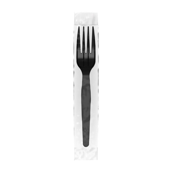 Dixie Medium-Weight POLYSTYRENE Disposable Plastic Individually Wrapped Forks, 1,000 Forks PER CASE