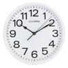 Stylish White Bold Classic Quartz Wall Clock Non Ticking Silent