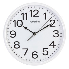 Stylish White Bold Classic Quartz Wall Clock Non Ticking Silent Sweeping Seconds