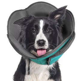 Dog Cone for Dogs After Surgery,Adjustable Protective Dog Recovery Collars & Cones for Large Medium Small Dogs Cats,Comfy Soft Dog Cones Prevent Pets from Touching Stitches Rashes,Wounds,Lakeblue,S