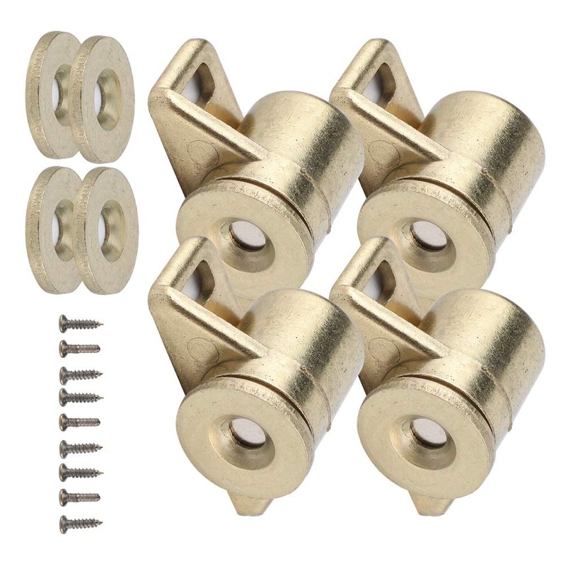 FASJ Door Catch, 4Pcs Door Stopper, Magnetic Bathroom for Kitchen(Gold)