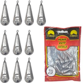 PRO FILSTAR Pear Lead Set 10 x 20 g - Lead Fishing with Swivel - Fishing Lead Set - Ground Fishing - Ground Lead Fishing - Lead Weight - Fishing Weights - Lead Weights - Drop Lead - Carp Lead