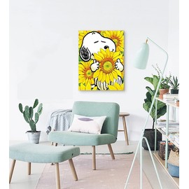 5D Diamond Painting DIY Diamond Art Kit, Crystal Paste Embroidery, Home Wall Decor Art Craft (Snoopy) 30x40cm