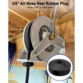 2 Pcs 3/8" Air Hose Reel Rubber Stopper Replacement Parts Fit for Spring Driven Air Hose Reel, Adjustable Auto Rewind Retractable Hose Reel Stop for 0.57 Inch to 0.63 Inch Hose