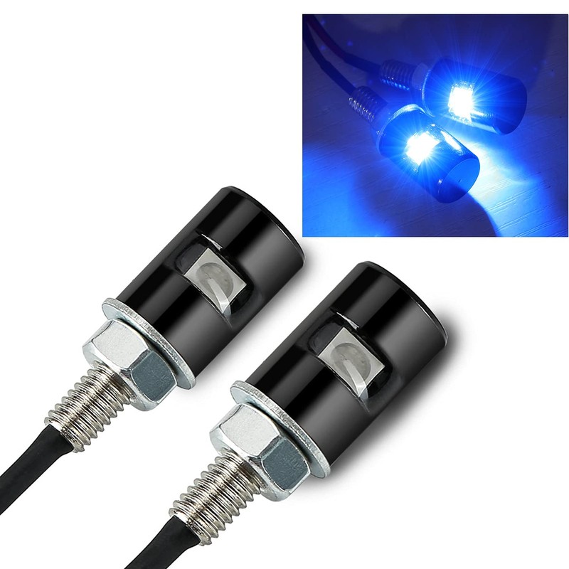 Rupse LED License Light Built-in Bolt License Light Motorcycle Car