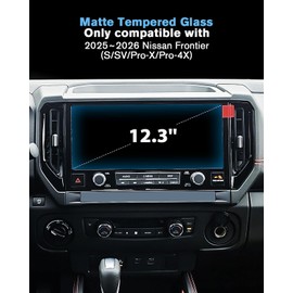 WEIPIN For 2025~2026 Nissan Frontier (S/SV/Pro-X/Pro-4X) Screen Protector 12.3 Inch Matte Anti-Glare Tempered Glass Touchscreen *1 Accessories 9H Hardness Glass - No More Fingerprint