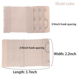 SAMGU Bra Extenders 3 Hooks Soft Stretchy Bra Strap Extender Women's Bra Extensions, 3 pieces