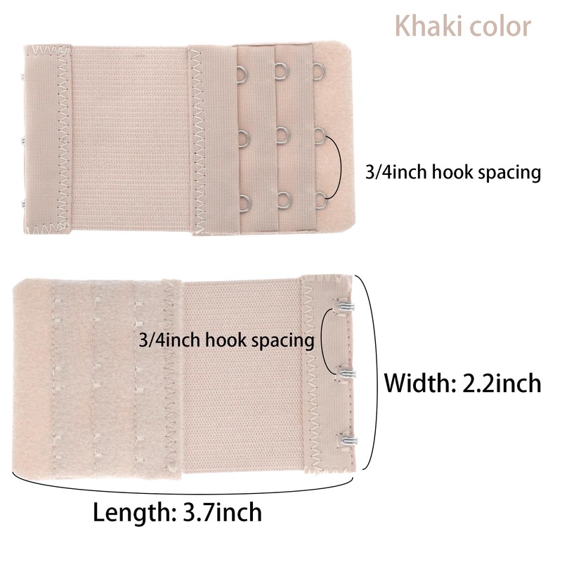 SAMGU Bra Extenders 3 Hooks Soft Stretchy Bra Strap Extender