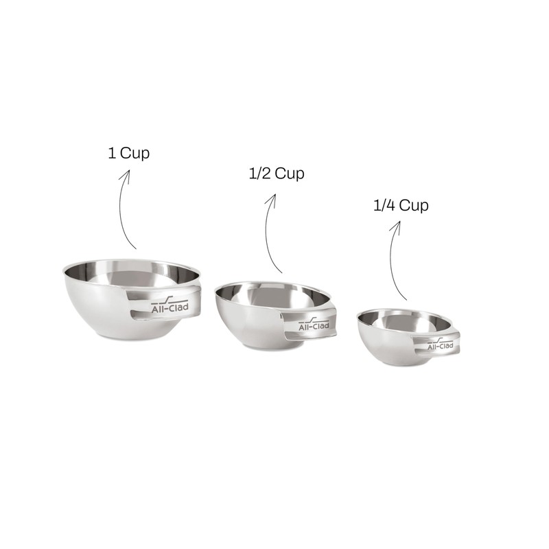 All-Clad Kitchen Essentials Stainless Steel Mini Measuring Bowl Set 3