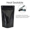 Rightpak Stand Up Pouches 100 Pieces 13cm x 21cm, Black