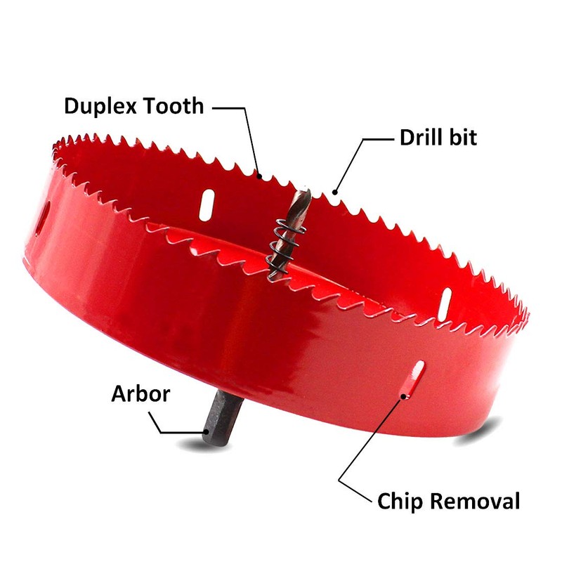 Hordion 168mm 6 5/8 inch Hole Saw, Heavy Duty Bi-Metal