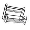 Metal Desktop Storage Rack 2 Tier Prevent Slip Multifunction Metal