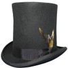 Gents LINCOLN High Top Hat - 100% Wool - Satin
