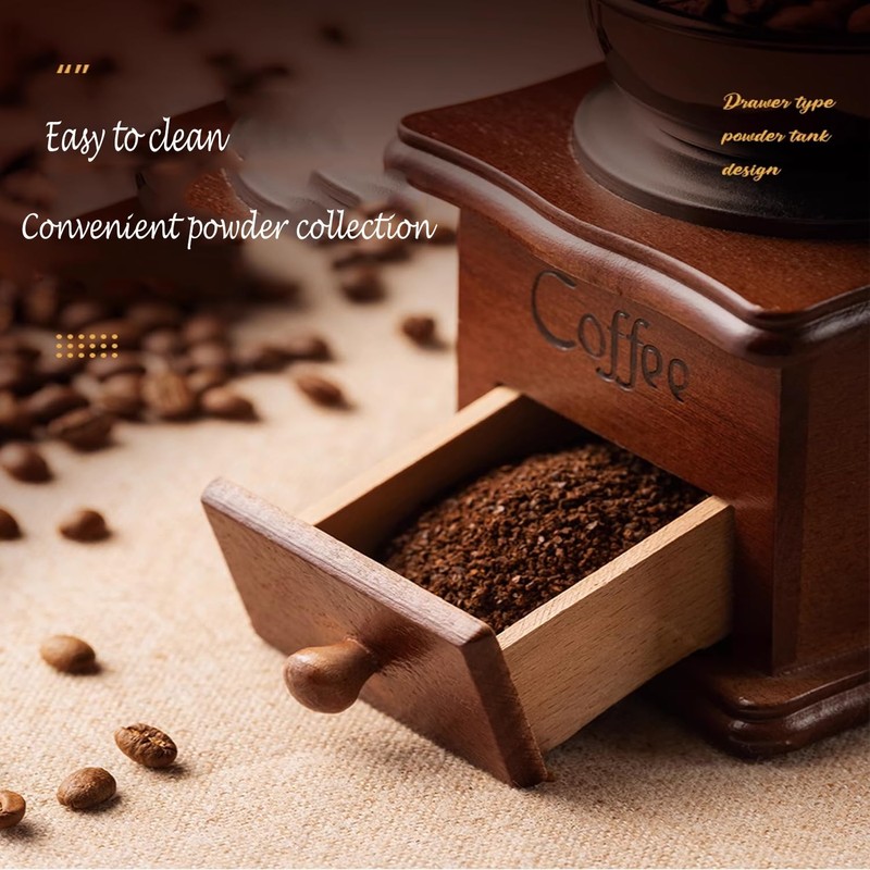 Coffee Mill Grinder - Manual Coffee Grinder with Adjustable Gear