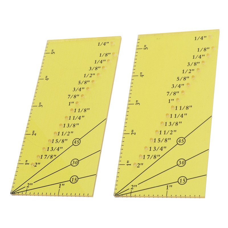 2set Seam Guide Ruler Strong Magnetic Stainless Steel Transparent Acrylic