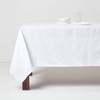 HOMESCAPES White Cotton Tablecloth 6 to 8 seater Large Rectangular
