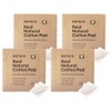 Baruja Non-fluorescent, unbleached 3-ply cotton pads with visible cotton seeds, 300 pieces, 4 pieces / 바루쟈 목화씨가 보이는 무형광 무표백 3겹 화장솜, 300개입, 4개
