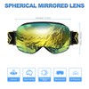 SH HORVATH HD Ski Snowboard Goggles, Magnetic HD Mirrored Lens