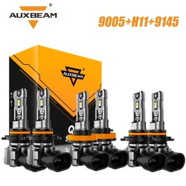 AUXBEAM Combo Pack LED Headlight Fog Light Bulb for Ram 1500 2500 3500 2011-2018