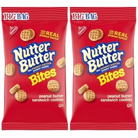 Nutter Butter Bites Big Bag 2-3 Oz Packs - Nabisco Nutter Butter Sandwich Cookies - Nutter Butter Cookies Individual Packs - Nutter Butter Brand - Nutter Butter Cookies