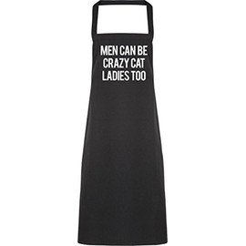 Hippowarehouse Men can be crazy cat ladies too Apron kitchen cooking painting DIY onesize adult
