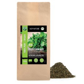 BIO Minze gerebelt (100g), Minze Bio getrocknet, Minze aus kontrolliert biologischem Anbau, Minztee 100% natürlich, ohne Zusätze