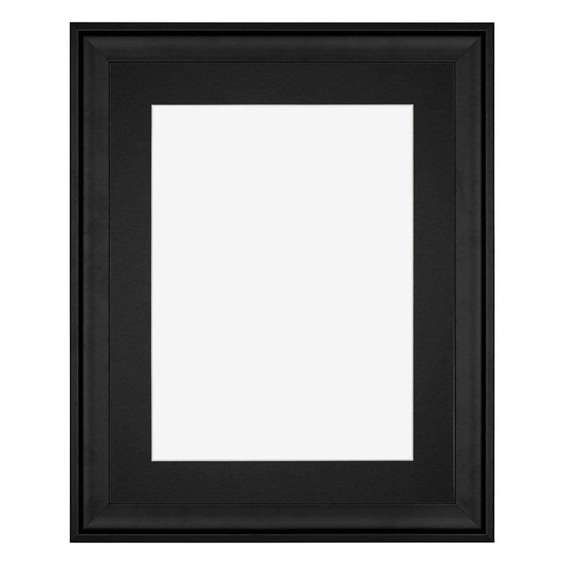 yd. Passepartout 35x45cm/27x37cm Karton Schwarz Rand 3cm Gerade